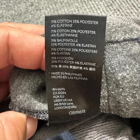 Anthropologie Womens Cargo Jogger Pants Small Gray Knit Textured Pull On Stretch - Picture 7 of 9